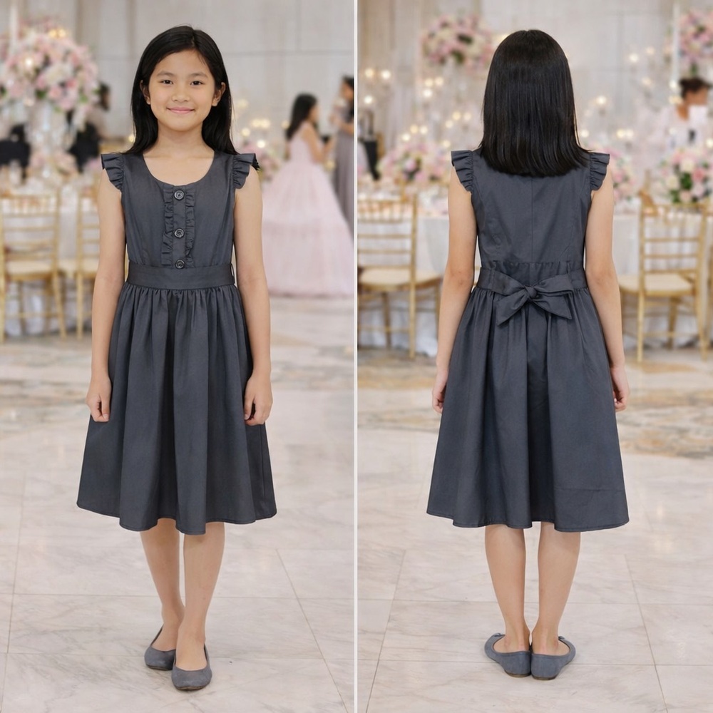 STAR by Julien Macdonald Tween Charcoal Grey Special Occasion Dress Sz 11-15yrs.
